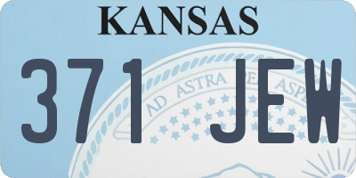 KS license plate 371JEW