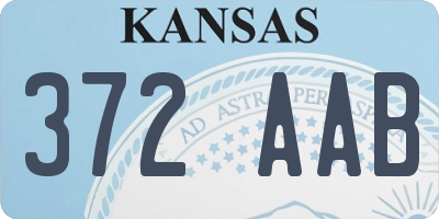 KS license plate 372AAB