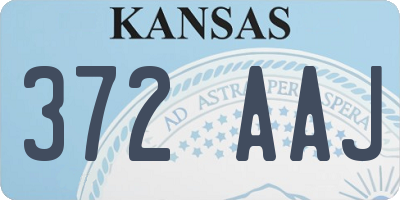 KS license plate 372AAJ