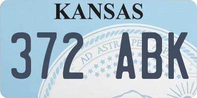 KS license plate 372ABK
