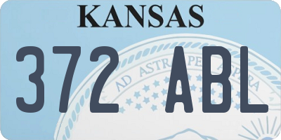 KS license plate 372ABL