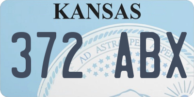 KS license plate 372ABX