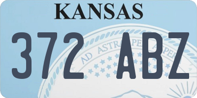 KS license plate 372ABZ