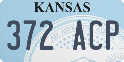 KS license plate 372ACP
