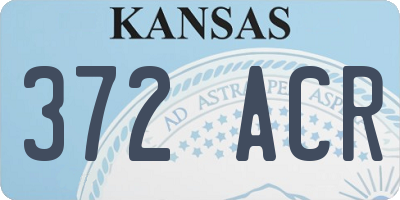 KS license plate 372ACR