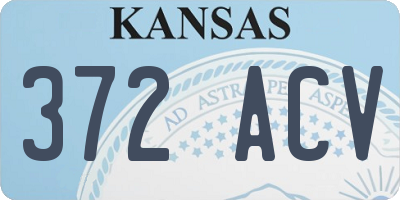KS license plate 372ACV