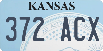 KS license plate 372ACX