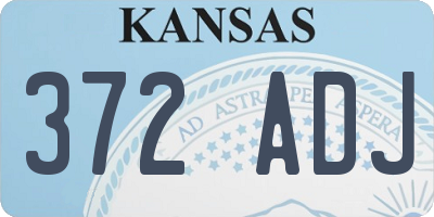KS license plate 372ADJ