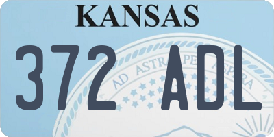 KS license plate 372ADL