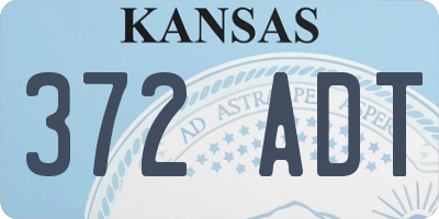 KS license plate 372ADT