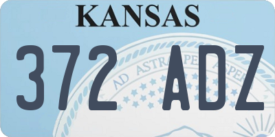KS license plate 372ADZ