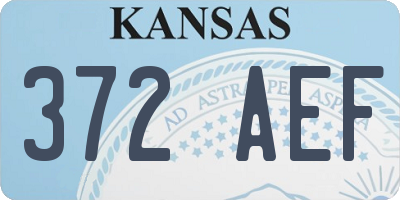 KS license plate 372AEF