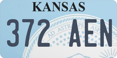 KS license plate 372AEN