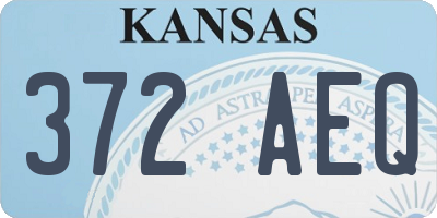 KS license plate 372AEQ