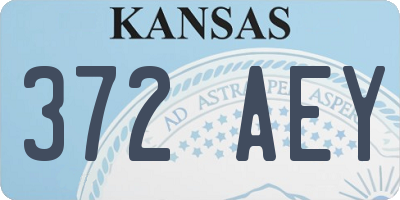 KS license plate 372AEY