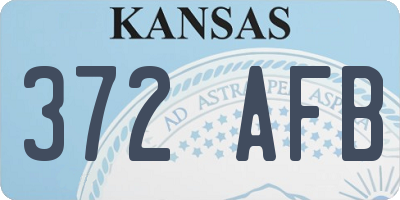 KS license plate 372AFB