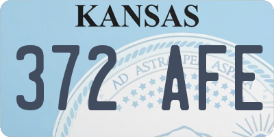 KS license plate 372AFE