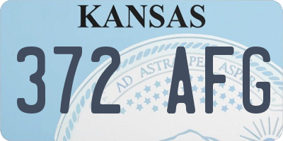 KS license plate 372AFG