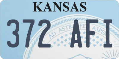 KS license plate 372AFI