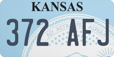 KS license plate 372AFJ