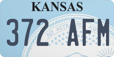 KS license plate 372AFM