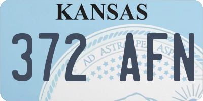 KS license plate 372AFN