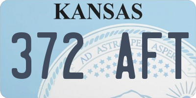 KS license plate 372AFT
