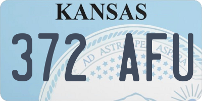 KS license plate 372AFU