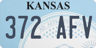 KS license plate 372AFV