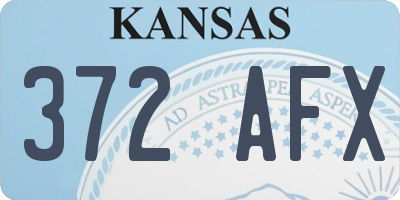 KS license plate 372AFX