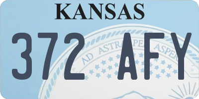 KS license plate 372AFY