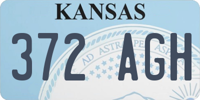 KS license plate 372AGH