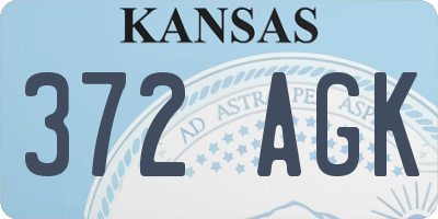 KS license plate 372AGK