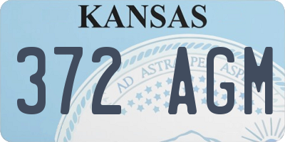 KS license plate 372AGM