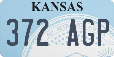 KS license plate 372AGP
