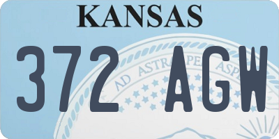 KS license plate 372AGW