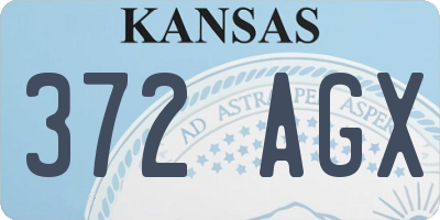 KS license plate 372AGX