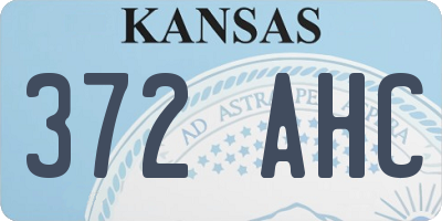 KS license plate 372AHC