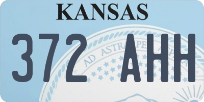 KS license plate 372AHH