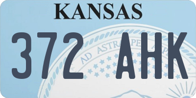 KS license plate 372AHK