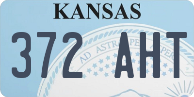 KS license plate 372AHT
