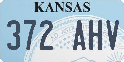 KS license plate 372AHV