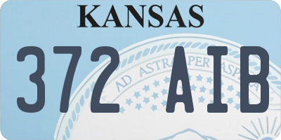 KS license plate 372AIB