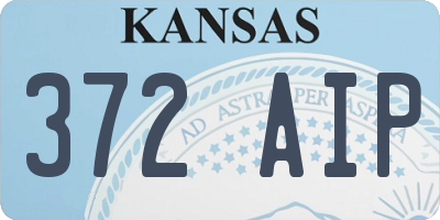KS license plate 372AIP