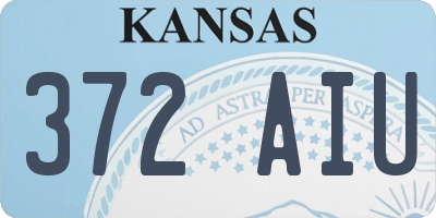KS license plate 372AIU