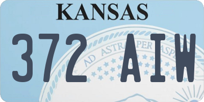 KS license plate 372AIW