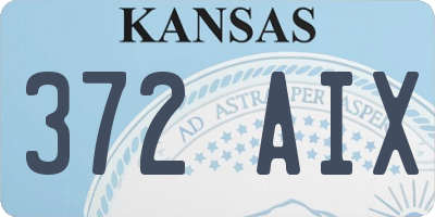 KS license plate 372AIX