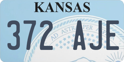 KS license plate 372AJE