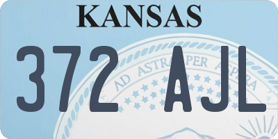 KS license plate 372AJL