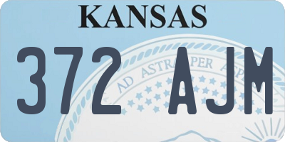 KS license plate 372AJM